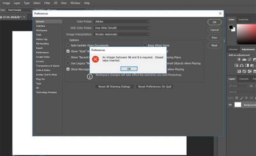 Instructions on how to reset to default